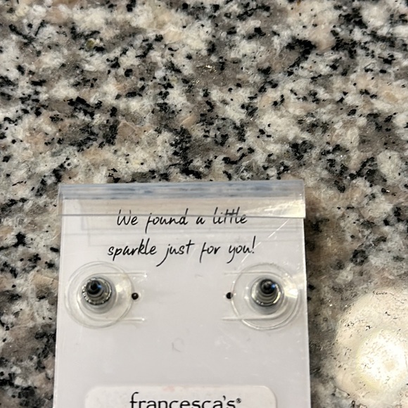 Silver Diamond Earrings - Picture 3 of 3